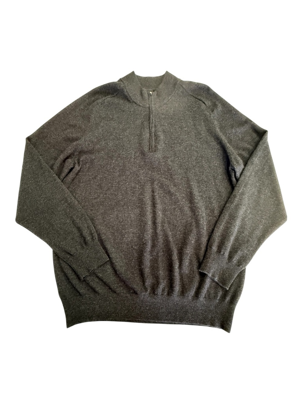 Dunning Cashmere Blend Quarter Zip Sweater Size XL